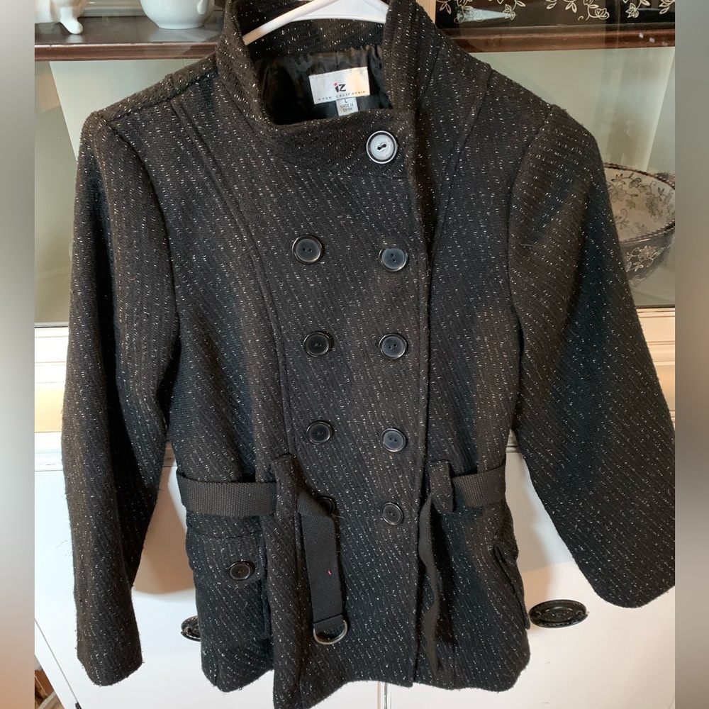 Women’s Black Peacoat